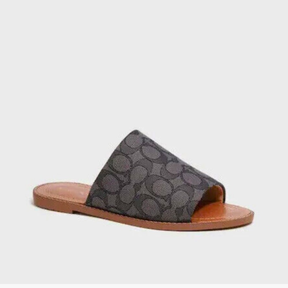 Coach Canvas Hazel Sandal In Signature Jacquard Print NWT Size 5.5